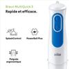 Mixeur plongeant - BRAUN - MultiQuick 3 - MQ3000WH Smoothie Plus - 700W - Blanc et Bleu