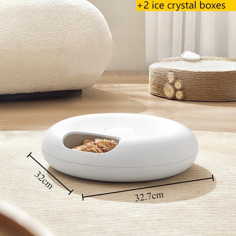 

Automatic Cats Feeder Smart Cat Accessories Feeders Small Dog Kitten Diet Feeding Bowl Pet Kittens Puppy Cats Feeder Supplies Button Version