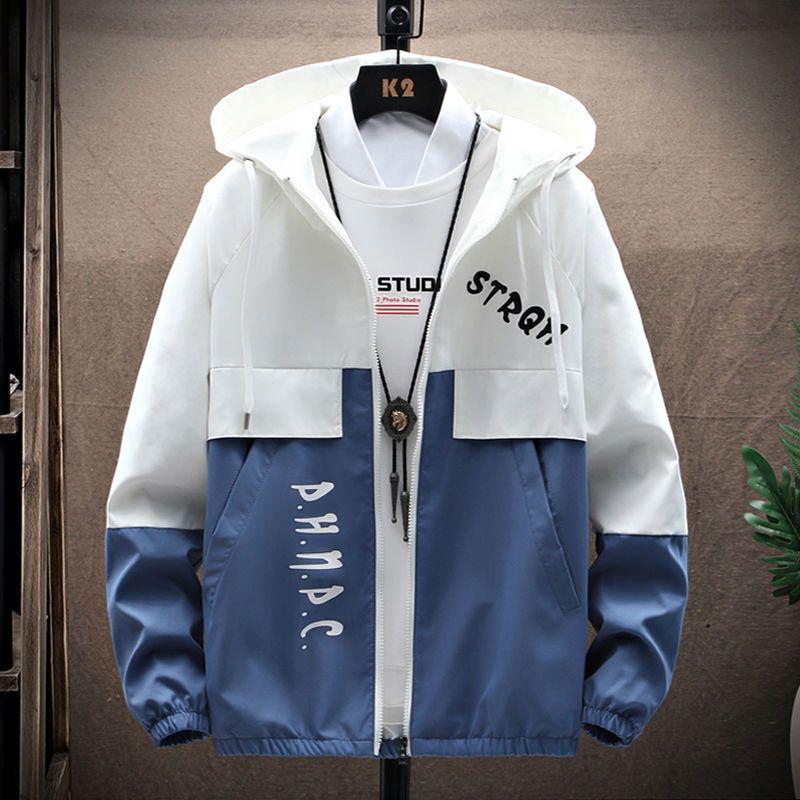 Pánská trendy pracovní bunda s kapucí v korejském stylu pro teenagery