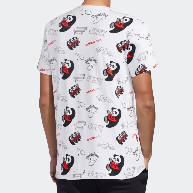 adidas Neo Casual Sports Straight-Leg T-Shirt Men Tops White GK1540