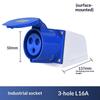 Easy Install 220V 16A 3 Pin Industrial Waterproof Plug Socket Durable Power Connector for Caravan Trailer Motorhome