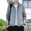 Men's Autumn Casual Stand Collar Jacket Thin Jacket Pure Color Loose Jacket Fashionable Jacket for Men
