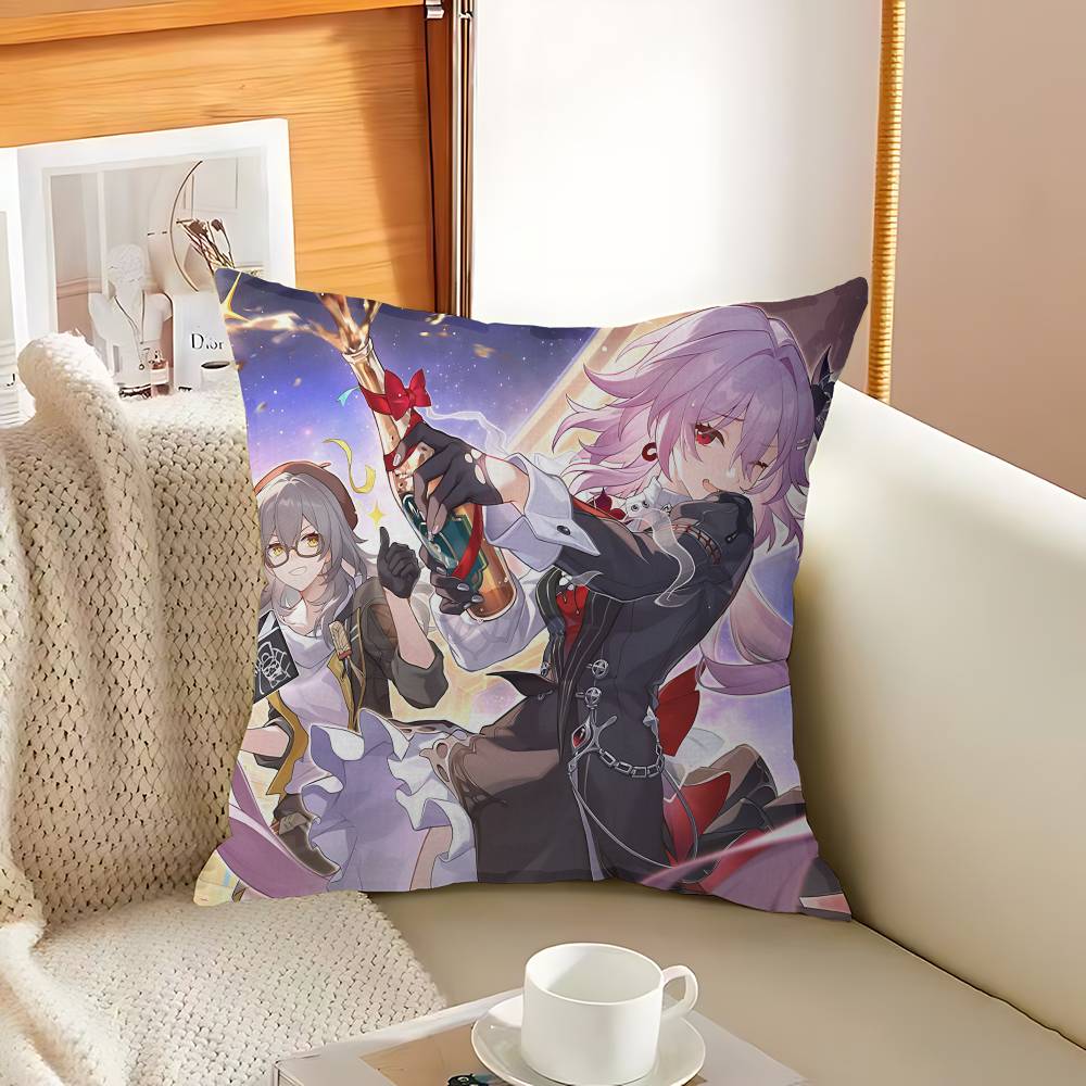 Honkai Star Rail Cartoon Pillowcase toon Gift Cushion Cover Bedroom Home Sofa Chair Seat Decor pillow case