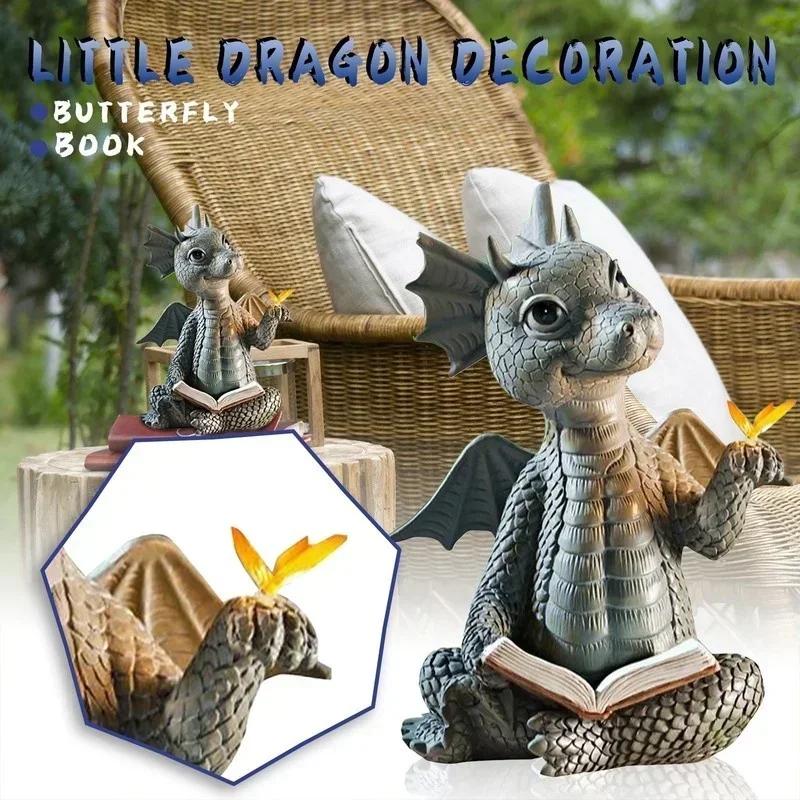 2026 Dragon-Shaped Resin Giant Lawn Sculpture Gothic Fantasy Dragon Creative Statue For Garden Courtyard Patio Art Decoration