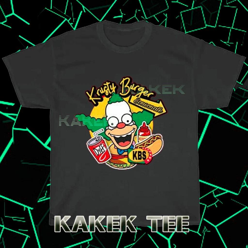 Krusty Burgers Restaurant Logo 2 American T-Shirt Funny Size S to 5XL L
