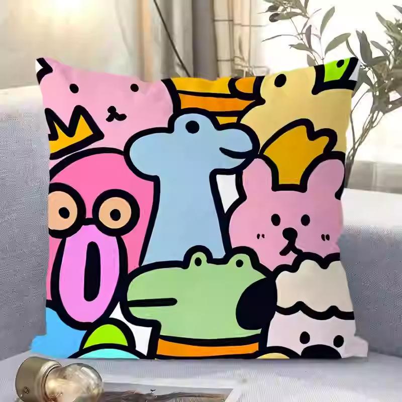 Dopamin Niedlich Cartoon Einfaches Sofa Wohnzimmer Wildleder Kissenbezug Kissen Kissen Abnehmbar und Waschbar Schlafzimmer