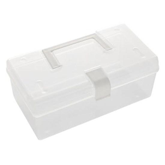 Transparent Storage Box Plastic Lid Handle Large Capacity Container Home Dormitory Office Vehicle Use.