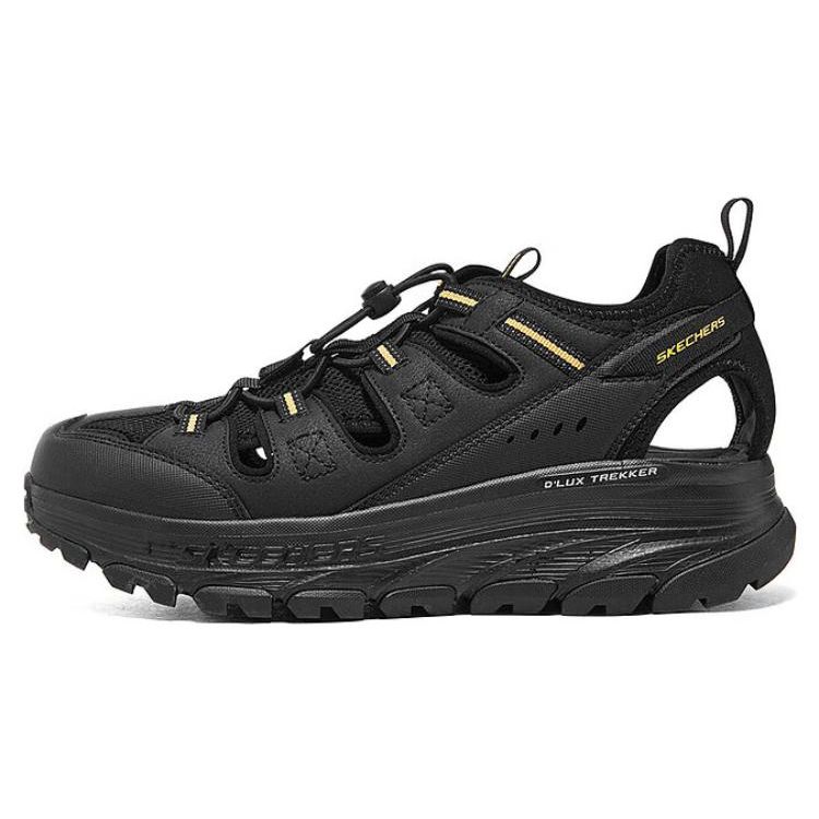 Сандалии Skechers D Lux Trekker Мужские Черно-Желтые Уличные Сандалии 237581-BKYL 41