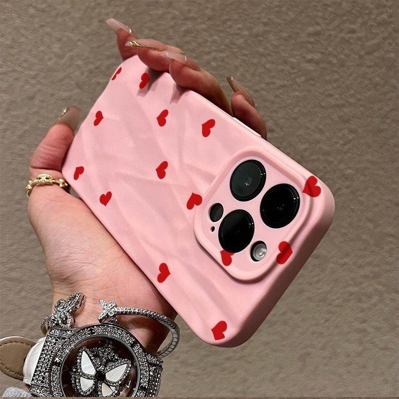 The new love is suitable for iphone17pro mobile phone case Apple 1514 foreign trade 13promax trend 16x