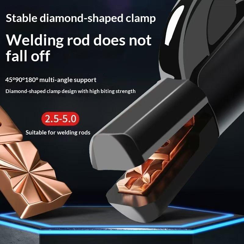 European Style Welding Electrode Clamp 600A 800A 1000A Heavy Duty Secure Grip for Field and Garage Work