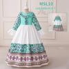 Flower Girl Princess Dress For Weddings Summer Kid Formal Bow Long Gown For School Evening Party Children New Year Cloth
