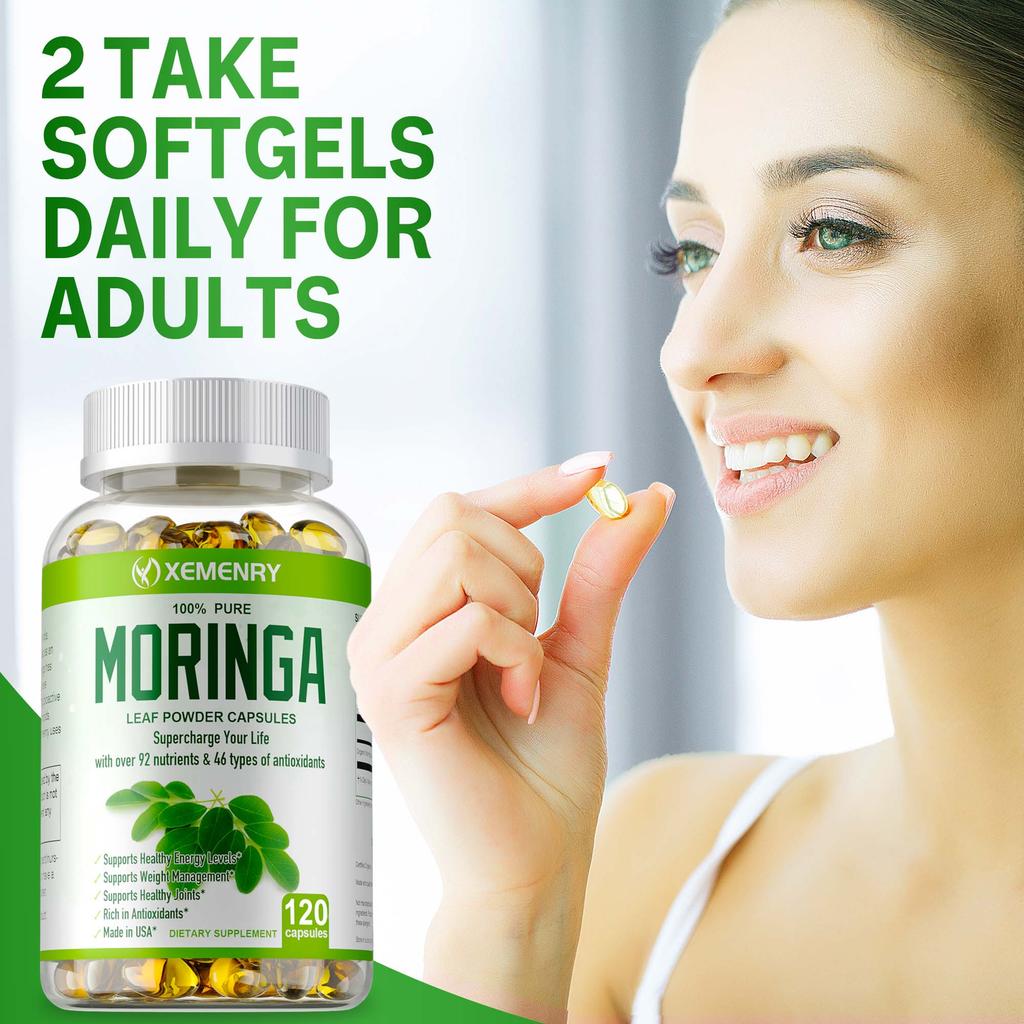 Kapsułki Moringa 1000mg - Organiczne, Naturalne, Przeciwstarzeniowe