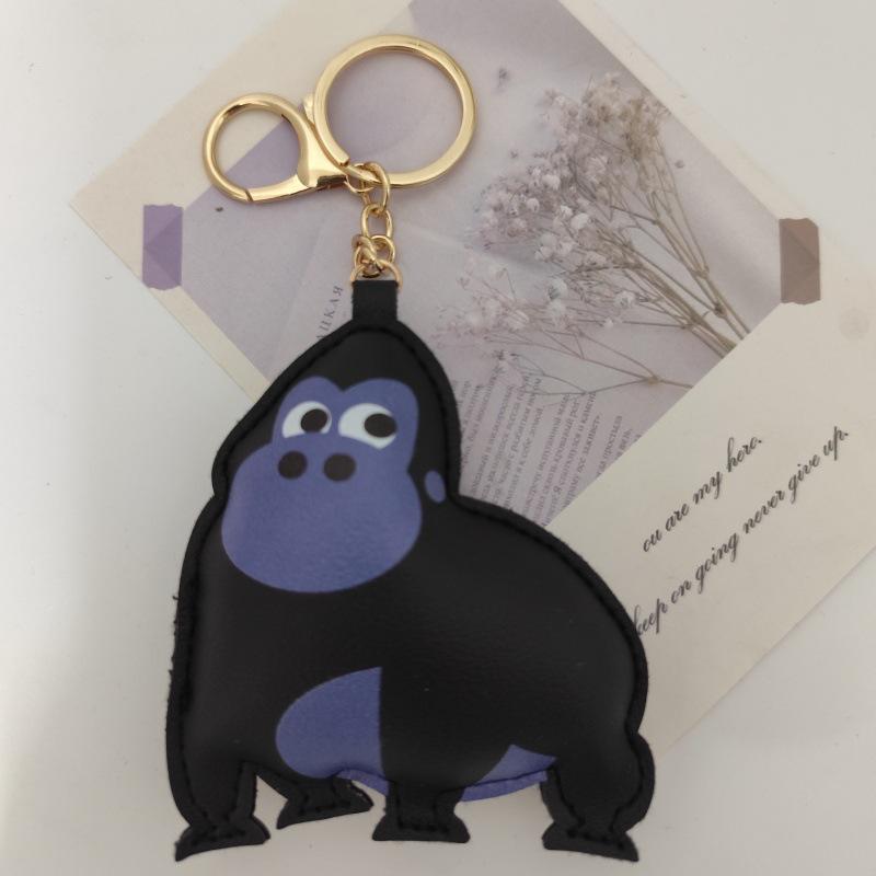 Очаровательный брелок-горилла: Креативный брелок для сумки, высококачественный подвеска из ПУ-хлопка с возможностью индивидуальной печати