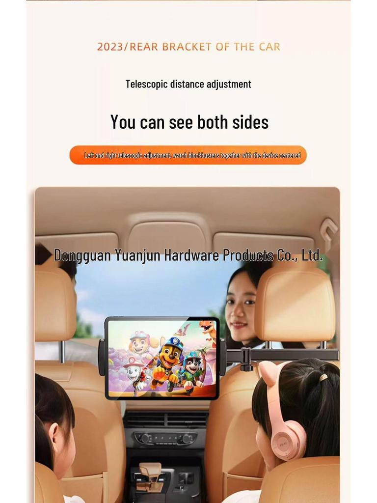 Retractable Car Headrest Tablet & Phone Holder