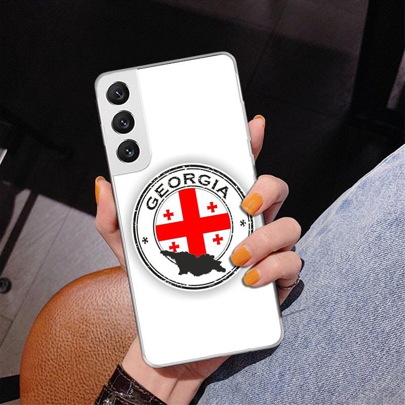 

Georgia Flag Phnoe Case for Samsung Galaxy S26 S25 Edge S23 S24 Ultra S22 Plus S21 S20 FE Unique Cover Soft Coque Galaxy S25 S23 Samsung S21