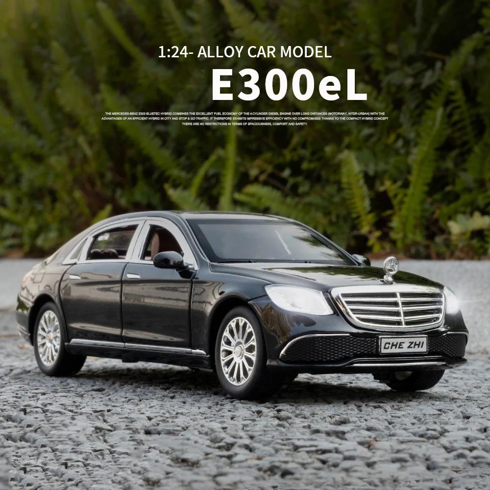 1:24 E300eL GLE350 Models Cars Alloy Toys 6 Doors Opened Miniature Car with Pull Back Light Music Vehicles Boys Collection Gifts