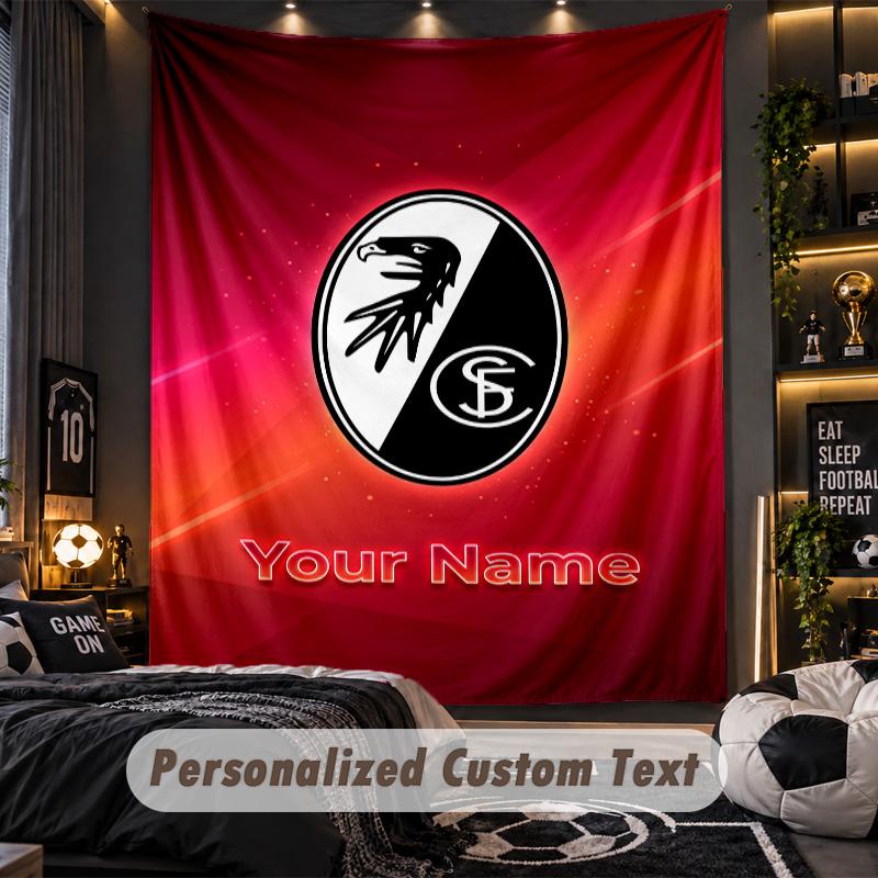 TapestrySC Freiburg FC Custom Name Text Personalized Wall Hanging Tapestry Home Wall Decor