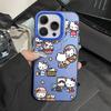 Applicable to Apple 11 mobile phone case iPhone11/11Pro cartoon color silver hard case Huawei p11 full screen kt cat