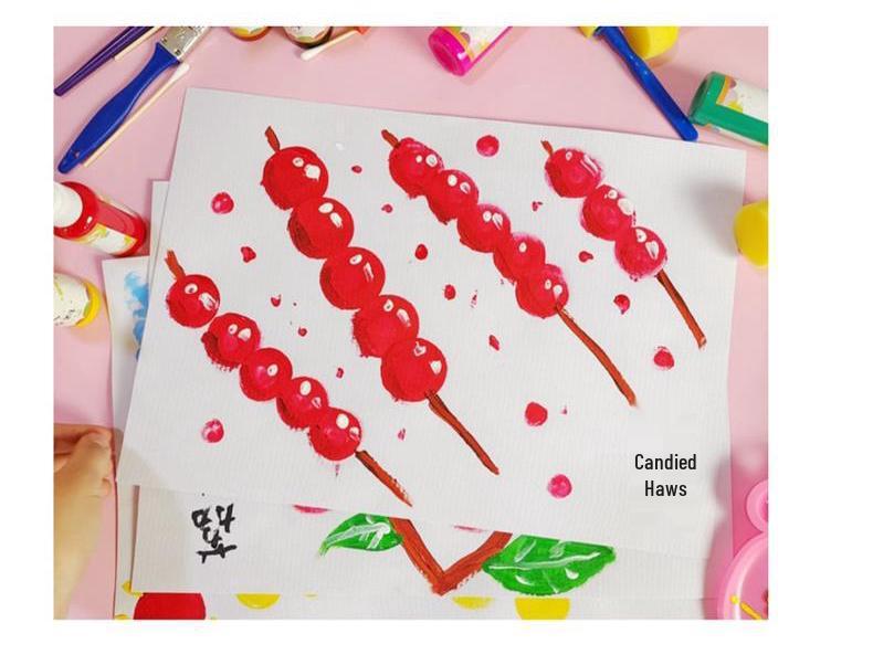 Kindergarten Art Set: 24 Gouache Colors & 12 Mushroom Brushes for Kids