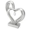 Double Heart Sculpture Resin Romantic Heart Statues Love Sculpture for Couple Love Statue Weeding