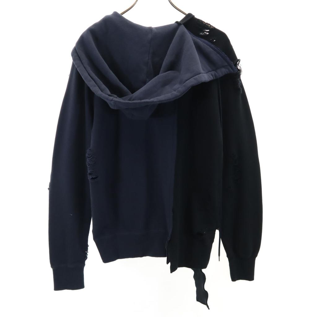 MIHARA YASUHIRO Made In Japan Long Sleeve Grunge Sweatshirts 44 Navy Men's Used