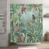 Botanical Shower Curtain Tropical Rainforest Leaves Plants Nature Scenic Backdrop Bathroom Decor Modern Farmhouse Style Waterpro