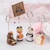 Folder Clip Stationery Kawaii Message Holder Bread Cat Memo Clip Photo Card Stand Memo Holder