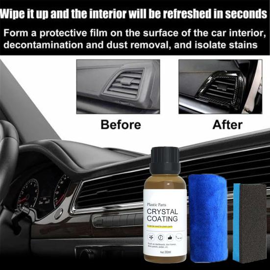 Car Interior Coating Agent Leather Restoration Solution UV Protection High Efficiency Easy Application Leather Maintenance Balm Coating Restorer
