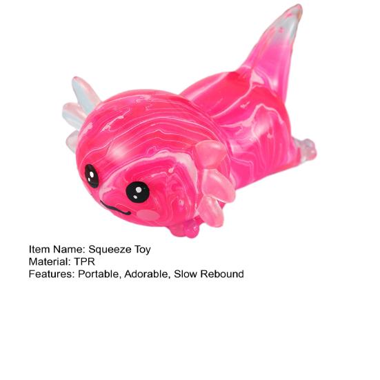 Cute Newt Shape Squeeze Toy TPR Soft Slow Rebound Toy Odorless Stress Relief Decompression Toy for Kids