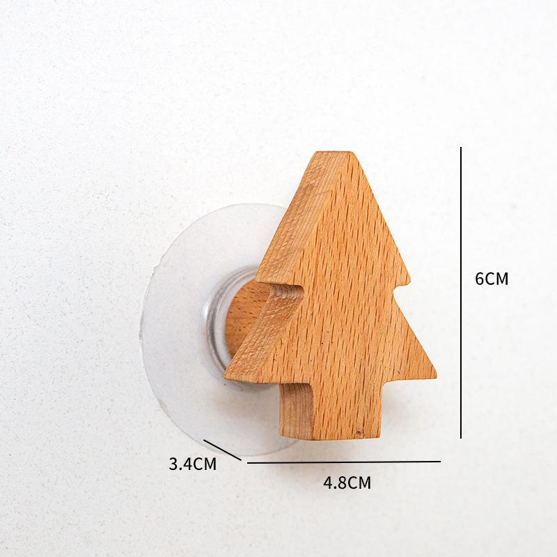 

Набор настенных крючков из массива дерева Nordic Star & Moon — конструкция без проколов для пальто и шляп Small beech tree