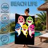 Cartoon Shark Dance Party Beach Towel, Microfiber Beach Towel, Perfect For Pool, Beach, Travel, Home Decor Beach Party Fan gifts