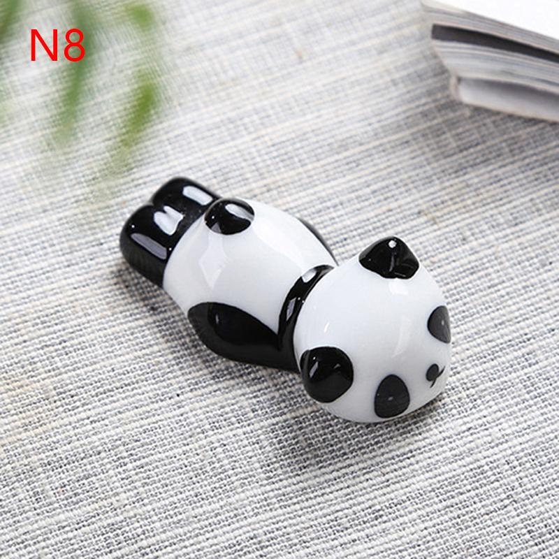 Chinese Chopstick Rest Cute Ceramic Chopsticks Mat Panda Shape Tableware Rest