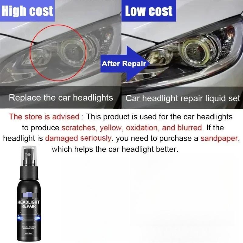Car Headlight Polishing Agent - Scratch Remover and Renewal Polish Liquid for Headlight Restoration Kit