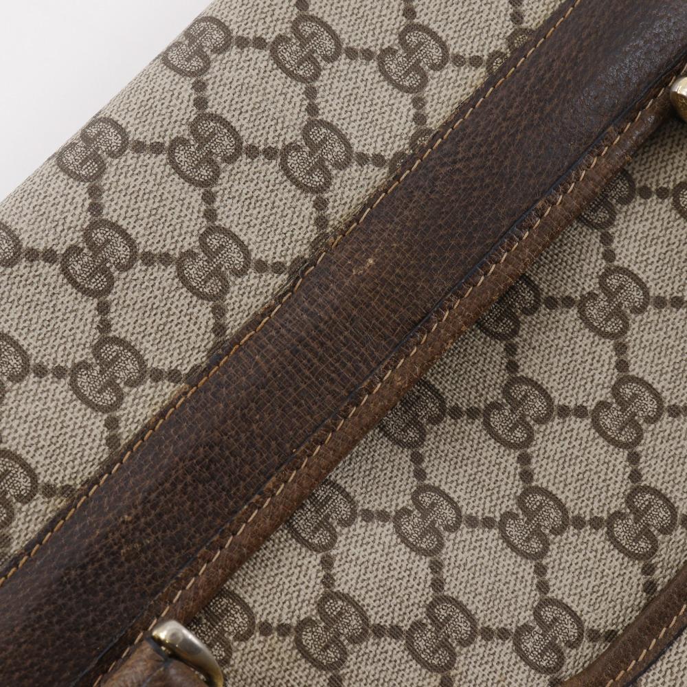 Gucci Old Gucci Handbag 02.4139.58 Sherry Line Interlocking GG Brown PVC Unisex Used