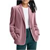 Womens Lapel Corduroy Jacket Dressy Casual Open Front Business Suit Jackets Trendy Work Coats With Pockets