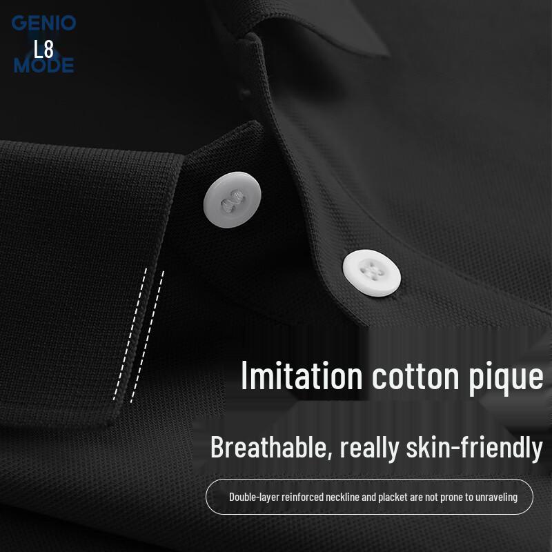 GENIOLAMODE Men's Short Sleeve Casual Polo Shirt