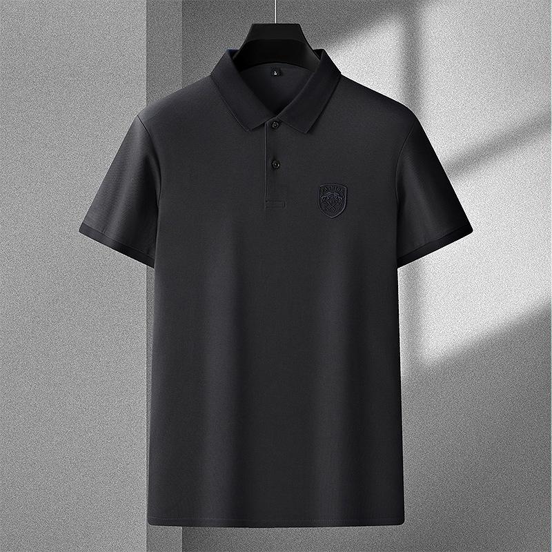 

Летняя футболка с коротким рукавом для мужчин, Свободная футболка-поло с воротником и рукавом до локтя для мужчин, Топ L