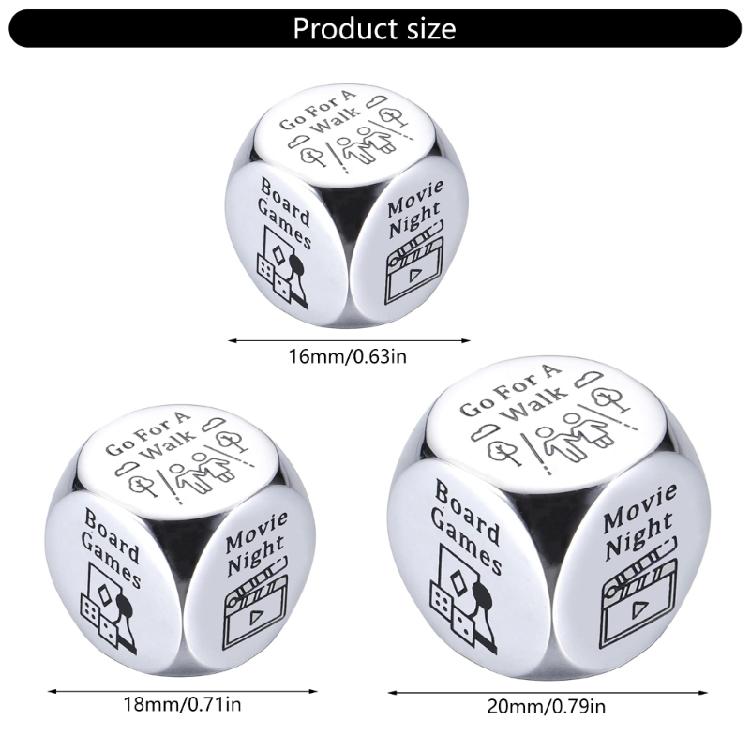 Couple Date Night Game Ideas Decision Dices Anniversary Date Night Dices Gift for Men Women Wedding Metal Dating Dices