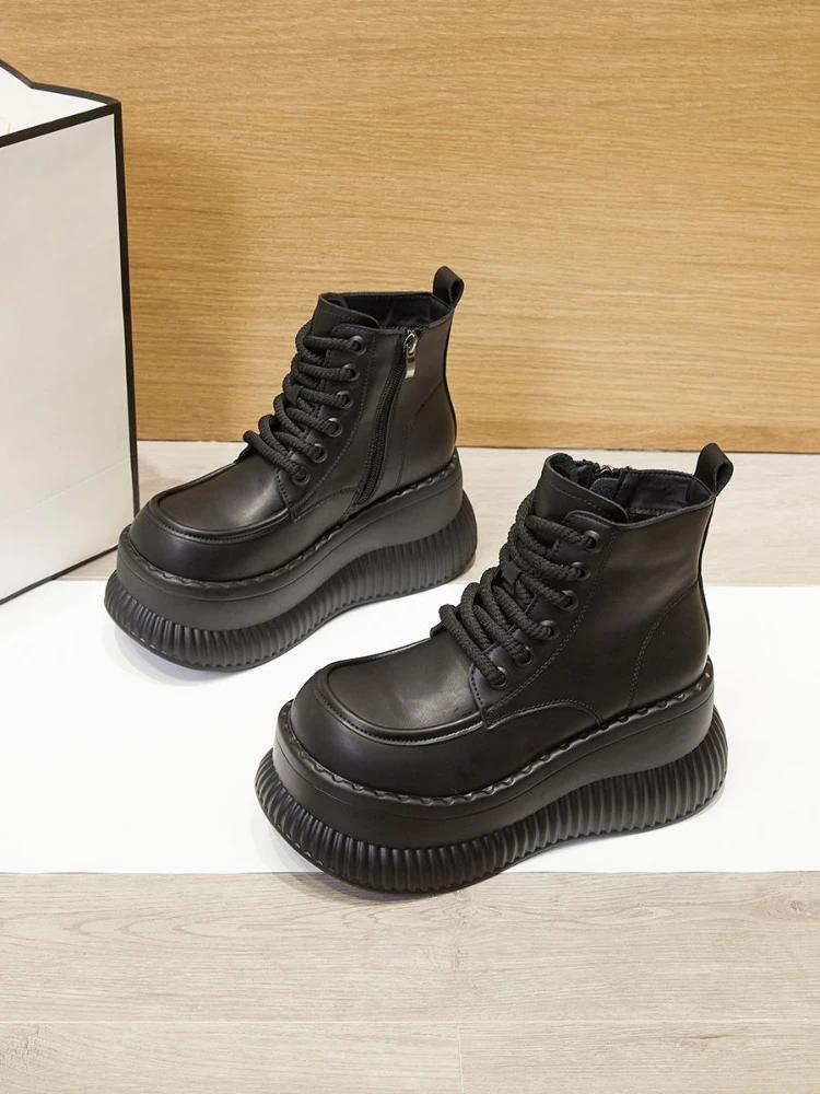 Fashion Booties Autumn Winter Round Toe Waterproof Pu On Promotion Women's Ankle Boots Fashion 2025 Chic and Elegant Female Short Shoes