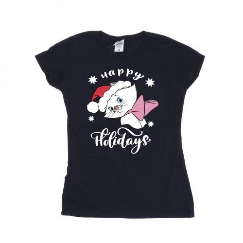 Disney Womens/Ladies The Aristocats Happy Holidays Cotton T-Shirt