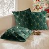 Christmas Plush Pillow Cover 18x18 Inch Decorative Throw Pillow Cover Winter Pillow