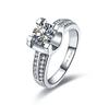 Solid 18K White Gold 750 Ring 1CT Diamond Engagement Ring For Women Perfectly Design Durable Quality D Color VVS1 Beautiful Box