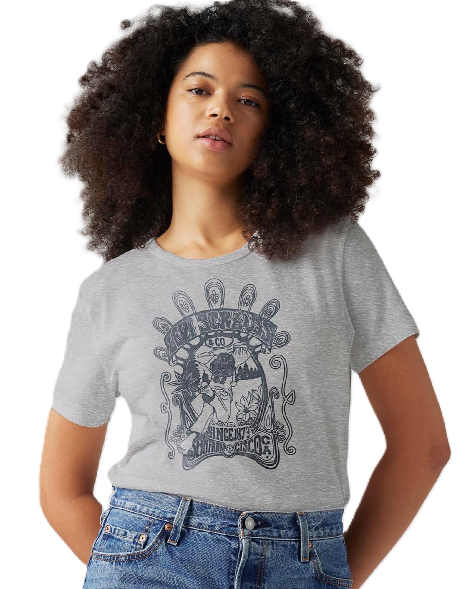 Levi s ICONIC GRAPHIC TEE A8802-0040 US S серый