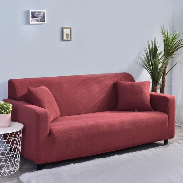 Wodoodporny pokrowiec na sofę Elastyczny jednolity kolor Pokrowiec na sofę do salonu Pokrowiec na narożną sofę w kształcie litery L Pokrowiec na fotel