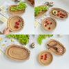 Vietnam Rattan Woven Snack Basket Bread Storage Tray Rustic Home Decor
