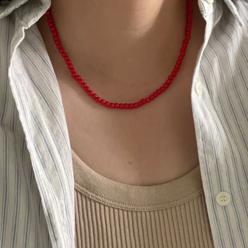 OUI SAY YES! 4mm Color Beads Necklace_NC285