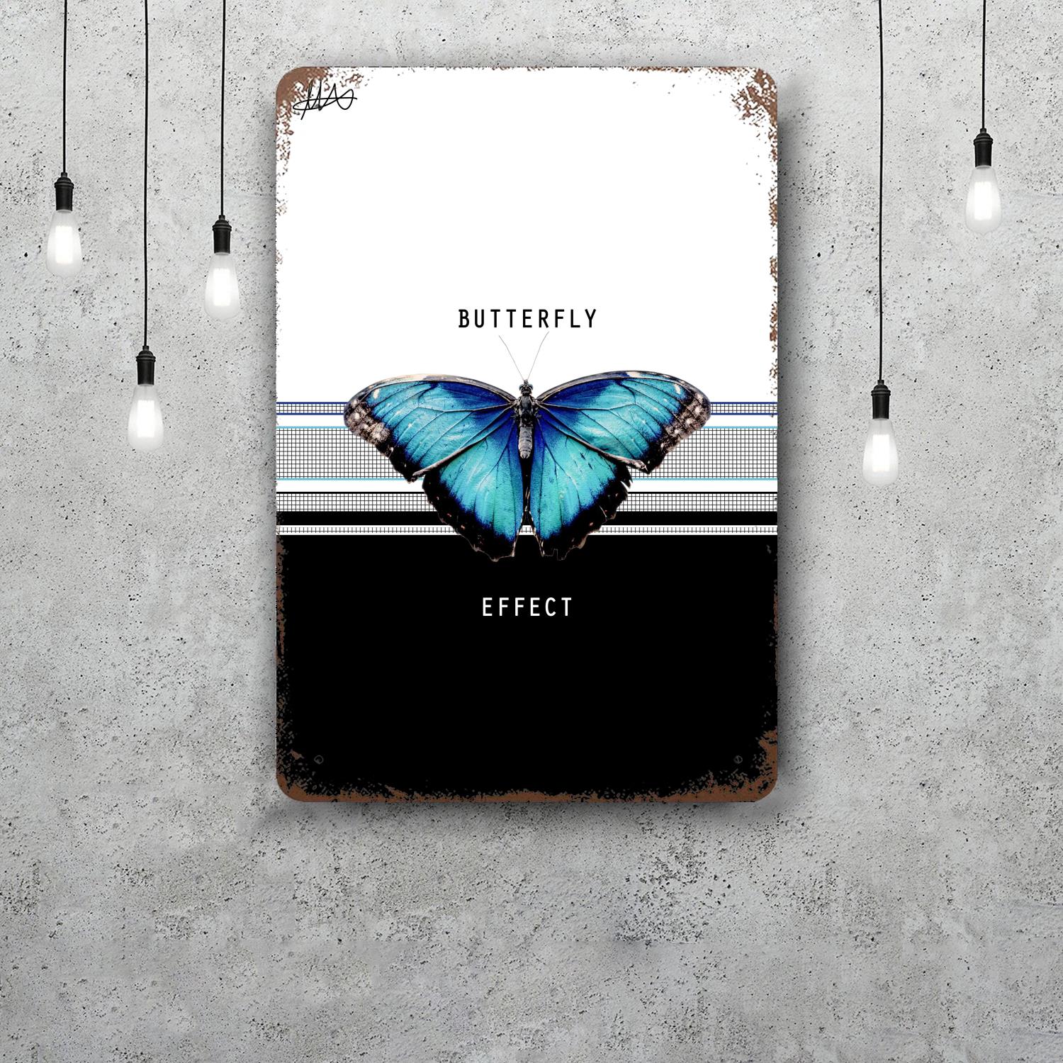 

little butterfly manga Decor Vintage Metal Signs Tin Signs Captain Poster Decor for Bar Pub Club Man Cave Wall Decoration 20x30cm（7.8x11.8inch）