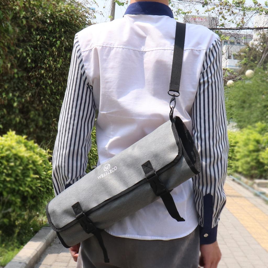 Portable Chef Knife Bag Kitchen Knife Roll Bag Carry Case Bag Kitchen Cooking Chef Knife Carrying Storage Pockets Knife Bag Case