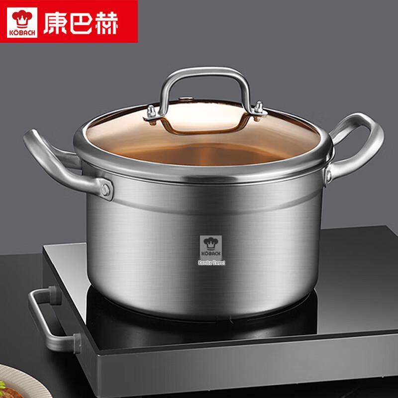 KOBACH 22cm 304 Stainless Steel Soup and Stew Pot