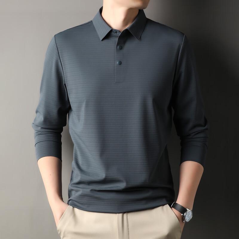 

Firstview Men s Solid Long-Sleeve Brushed Polo Shirt FV25D1603 50